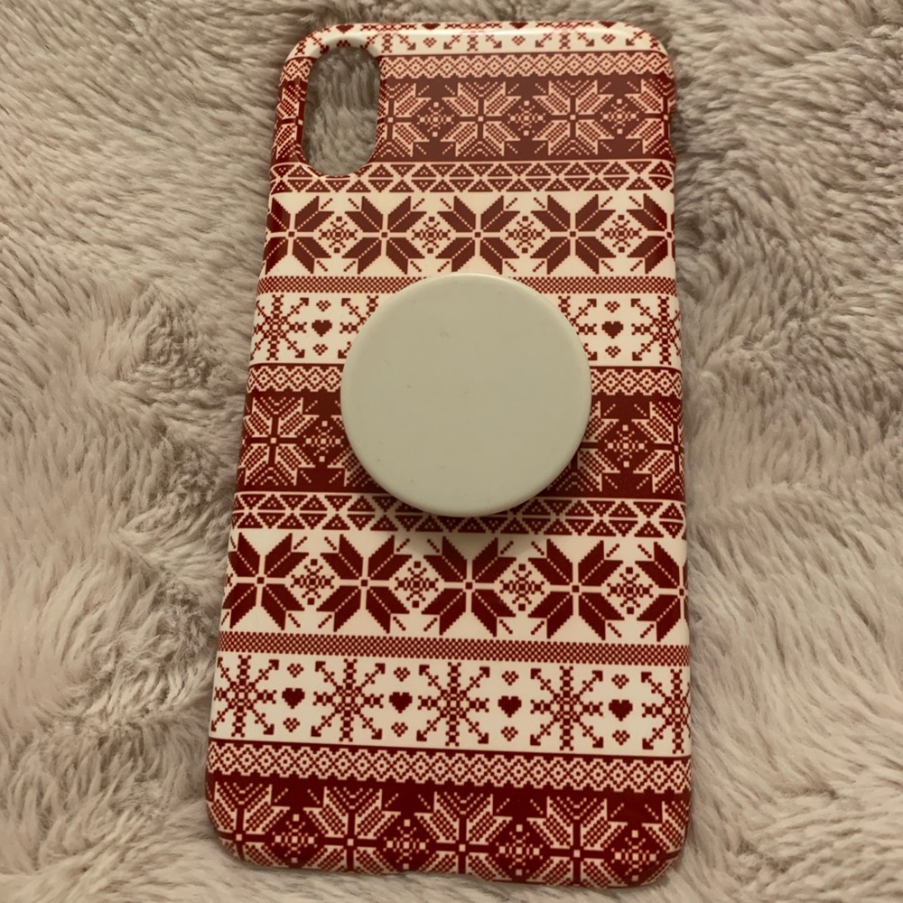 iPhone XS Society6 case with removable pop socket